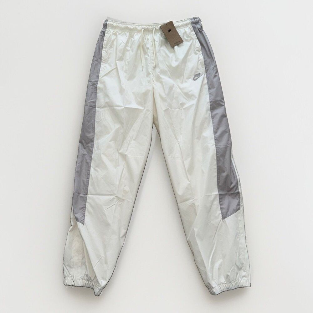 Nike Windrunner Lined Pants Mens Small White Gray Storm-FIT HV8371-134 NWT